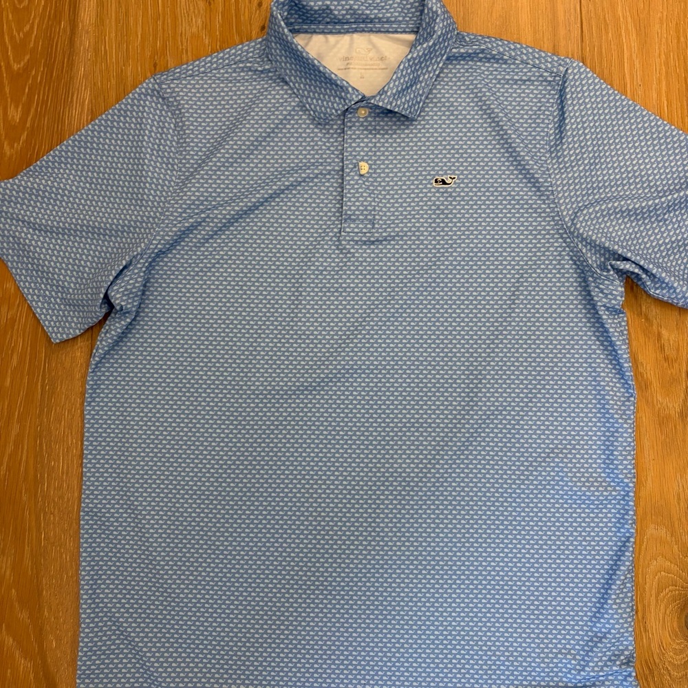 Vineyard vines large boys (16) whale Polo performance golf Shirt